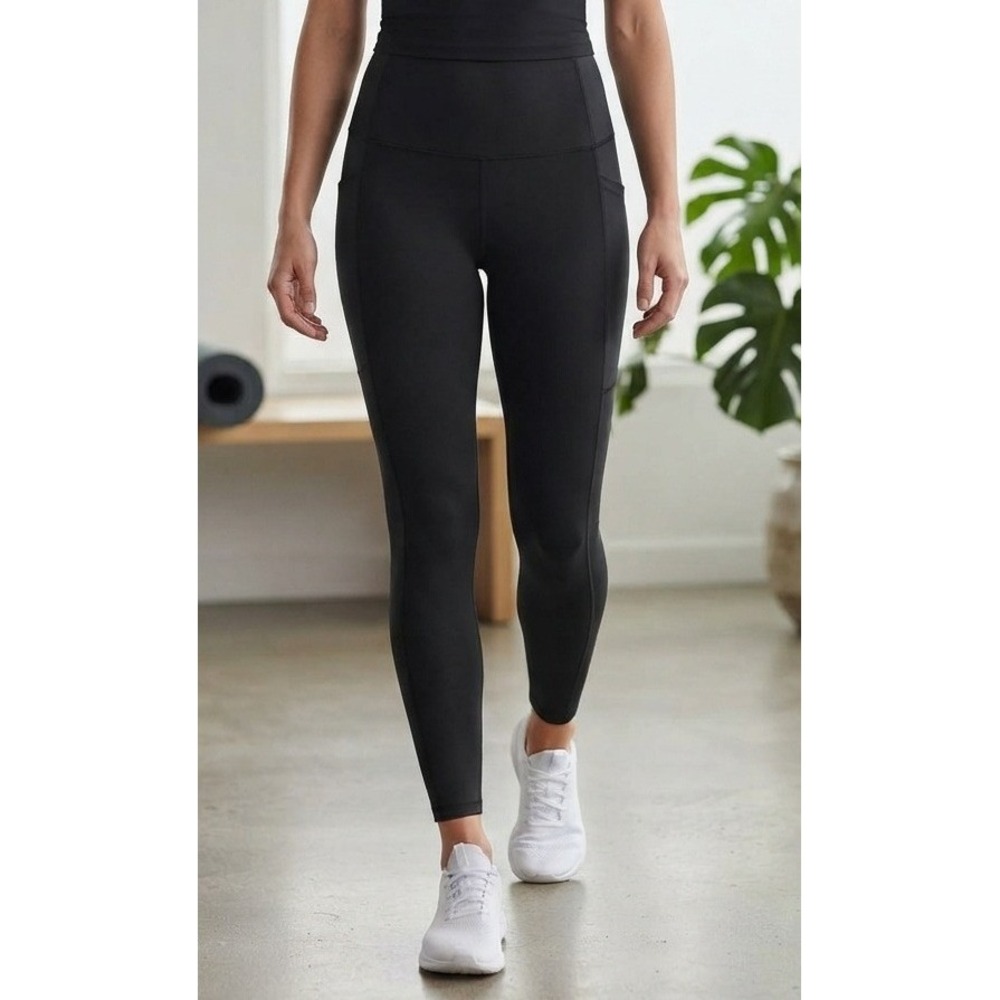 Honeylove Leggings Women's 2X Black High Waisted Sculpting Side Pockets Stretch